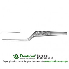 Yasargil Micro Forceps Bayonet Shaped Stainless Steel, 16 cm - 6 1/4" Tip Size 0.9 mm